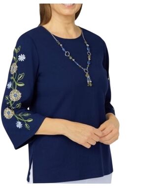 Alfred Dunner Pullover Top Size Medium